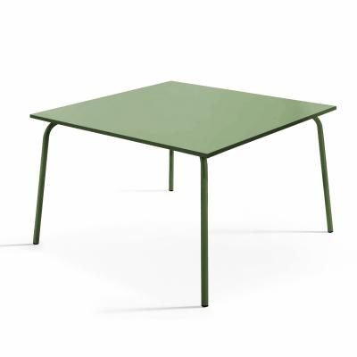 Table de jardin - 120 x 120 x 72 cm - Acier - Palavas - Vert Cactus