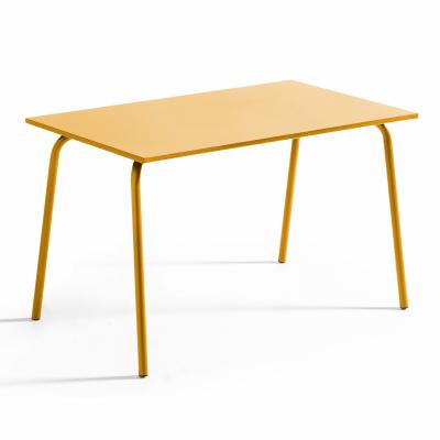 Table de jardin - 120 x 70 x 72 cm - Acier - Palavas - Jaune