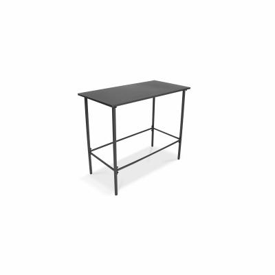 Table de jardin haute - 120 x 60 x 105 cm - Acier - Palavas - Gris