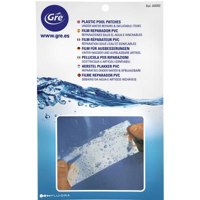 Gre AR202 - Film de r&eacute;paration de liner pour piscine, 5 unit&eacute;s