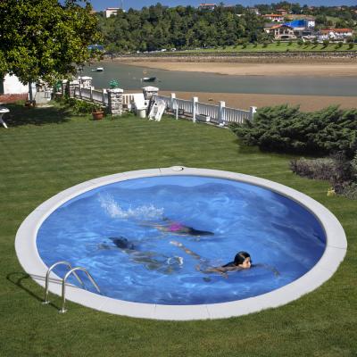 Kit piscine enterr&eacute;e madagascar acier ronde 420 x h150 cm