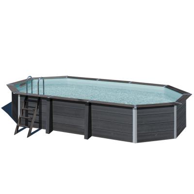 Piscine ovale composite 6,64m x 3,86m x H: 1,24m - Filtration &agrave; sable