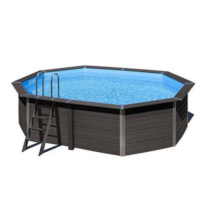 Piscine ovale composite 8,04m x 3,86m x H: 1,24m - Filtration &agrave; sable