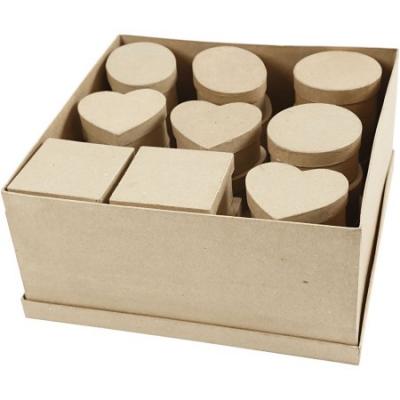 CC Hobby Bo&icirc;tes medium, d: 10-12 cm, h: 5 cm, 28pi&egrave;ces- - D&eacute;coration
