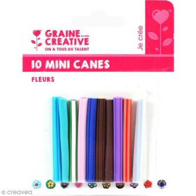 Tranches de canes mini mini fleurs - graine cr&eacute;ative