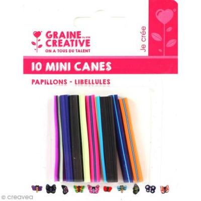 Tranches de canes mini mini papillons libellules - graine cr&eacute;ative