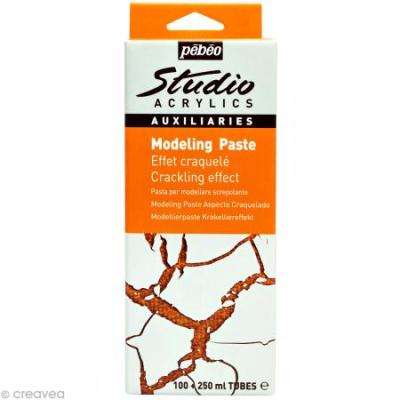 Pebeo P&acirc;te De Modelage Effet Craquel&eacute; Acrylique P&eacute;b&eacute;o Artist - 100 Ml