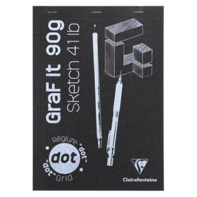 Bloc encoll&eacute; de 80 feuilles A4 Clairefontaine Graf It Dot Mod&egrave;le al&eacute;atoire