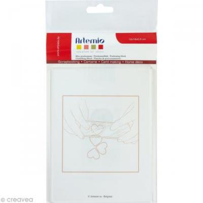 Bloc acrylique pour tampon transparent 12 x 16 cm