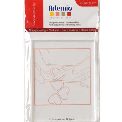 Bloc de positionnement pour tampons transparents 9 x 7 cm
