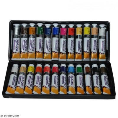 Coffret Peinture acrylique Daler Rowney - 24 x 22 ml - Daler Rowney - couleur variant