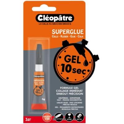 Colle Super Glue Gel Cl&eacute;op&acirc;tre - 3 g - Cl&eacute;op&acirc;tre - couleur variant