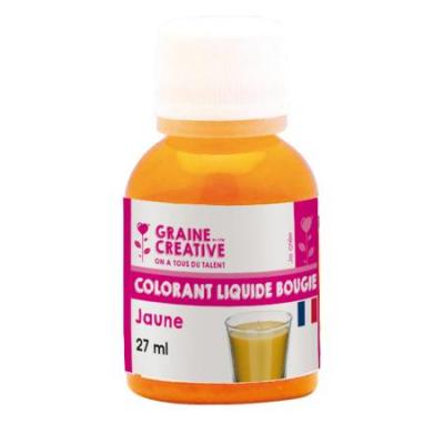 Colorant liquide pour bougie Jaune 27 ml - DTM - couleur variant