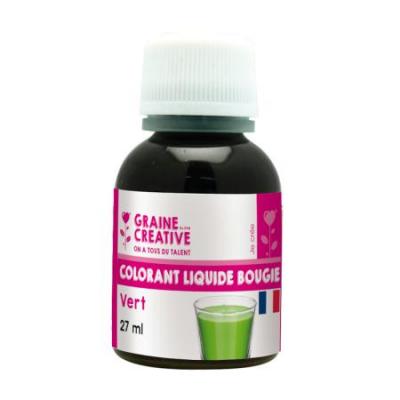 Colorant liquide pour bougie Vert 27 ml - DTM - couleur variant