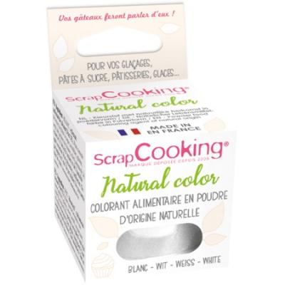 SCRAP COOKING Colorant Alimentaire d'Origine Naturelle, Blanc, 10 g X3