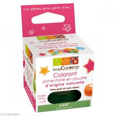 Scrapcooking Colorant Alimentaire d'Origine Naturelle Vert 10 g