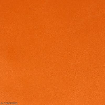 Feuille simili cuir 350 g/ m&sup2; - 30 x 30 cm - Orange - Artemio