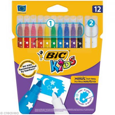 Feutres magiques - Bic Kids - 12 feutres - Bic - couleur variant
