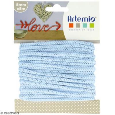 Fil de tricotin - Bleu pastel - 5 mm x 5 m - Artemio - couleur variant