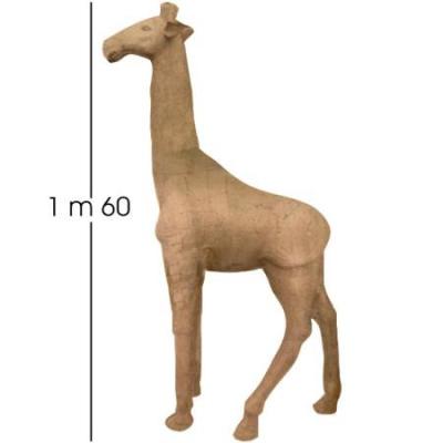 Girafe g&eacute;ante 3D en papier m&acirc;ch&eacute; 160 cm