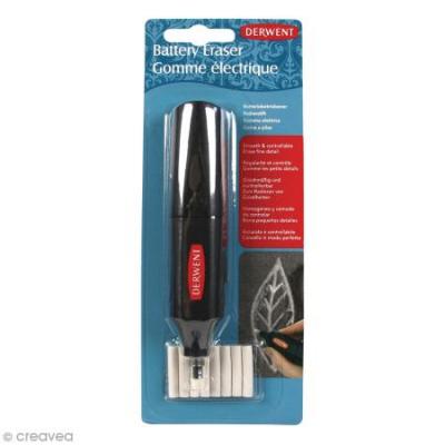 Gomme &eacute;lectrique Derwent et recharges - 10 pcs - Derwent - couleur variant