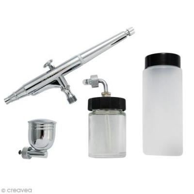 SPARMAX DH125 A&eacute;rographe par Aspiration Double Action, Chrome, 0,5 mm