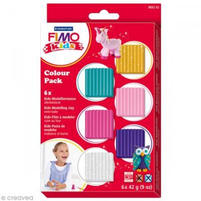 Fimo Kids p&acirc;te &agrave; modeler 42 grammes set 6 pi&egrave;ces multicolore