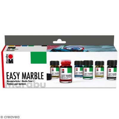 Marabu Easy Marble Assortiment de Peinture pour marbrure