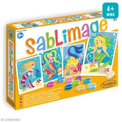 Kit Sablimage - Sir&egrave;nes - 4 tableaux - Sentosph&egrave;re - couleur variant