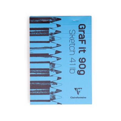 Bloc coll&eacute; GraFit A7 90g 80F blanc