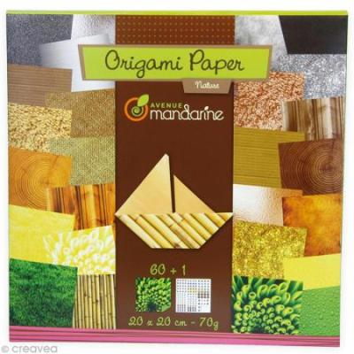 Avenue Mandarine - Kit cr&eacute;atif - Origami : Papier Nature