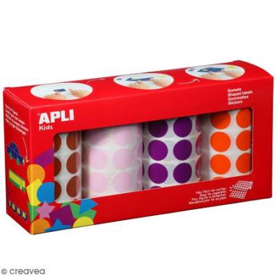 Apli Pack 4 Rlx Gommet D20 Ma/Ro/Vio/Or 7080u