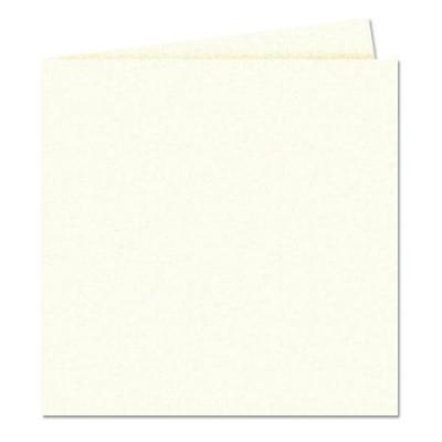 Paquet de 25 cartes pli&eacute;es Pollen 160x160mm Ivoire Iris&eacute; 210g