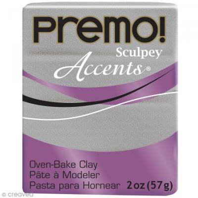 P&acirc;te sculpey accent white gold glitter (paillet&eacute;) - sculpey