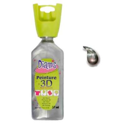 Peinture 3D multisurface 37 ml - argent nacr