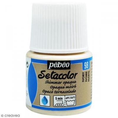 Peinture textile P&eacute;b&eacute;o setacolor opaque moir&eacute; Ivoire N&deg;98