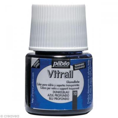Pebeo Peinture Vitrail P&eacute;b&eacute;o 45 Ml - Bleu Profond