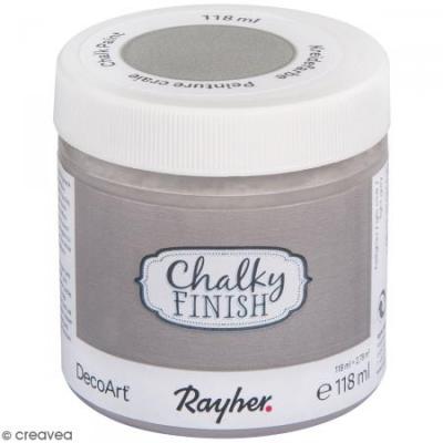 Peinture craie (Chalky Finish) - gris clair - 118 ml - Rayher Gris