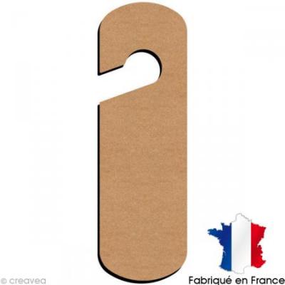 Plaque poign&eacute;e de porte en bois 30 cm - Gomille - couleur variant
