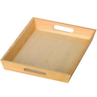 Artemio Plateau Rectangle, Bois, Beige, 25 x 35 x 4,5 cm VIPB2535