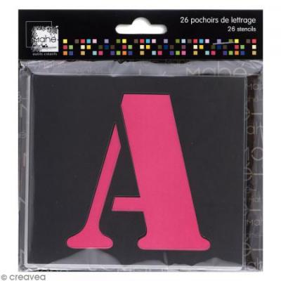 Draeger by Toga 26 Pochoirs Alphabet Plastique - 5cm