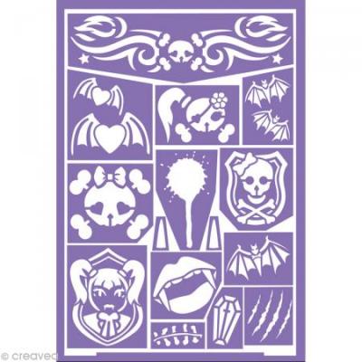 GRIM'TOUT - Pochoir Couleur Violet, gt41923.