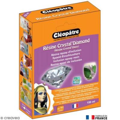 R&eacute;sine d'inclusion crystal'diamond et accessoires 150ml - cl&eacute;op&acirc;tre