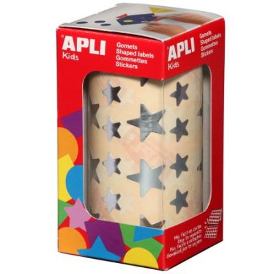 Apli Gommettes Rouleau &Eacute;toile Argent m&eacute;tallis&eacute; x 2 360 Agipa