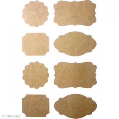 Stickers kraft - Cadres 3 cm - 32 pcs - Graine Cr&eacute;ative - couleur variant