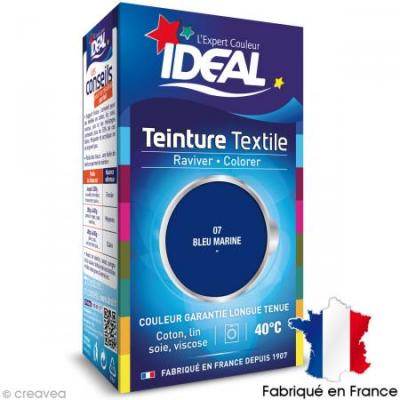Ideal Teinture Textile Liquide 40 ml Bleu Marine Lot de 6