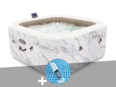 Kit spa gonflable PureSpa Calacatta carr&eacute; Bulles 4 places + Aspirateur