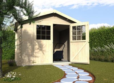 Jardipolys - Abri Madrier Calgary 28 Mm - 8,88M&sup2;