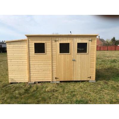 Abri de jardin en bois 4,86 m2 - 2,70x1,80 m - Couleur: naturel