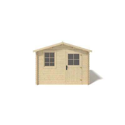 Abri de jardin en bois - 6m2 - 3x2m - Ep. 28mm - Couleur: naturel - DOM472 
